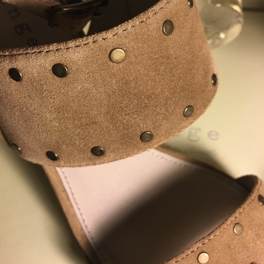 Hinge HG Corrine Brown Suede Sandal Heels US 9.5 - Picture 4 of 6